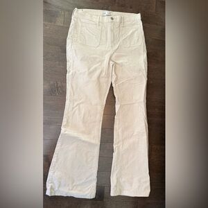 GAP High Rise Corduroy Pants - Cream